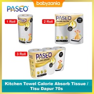 Paseo Calorie Tissue Absorb Towel Roll 3 Roll 210 Ply Emboss Oil Tissue Kitchen Tissue