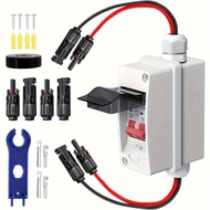 DC Photovoltaic Circuit Breaker, 500V DC Air Switch, DC Circuit Breaker 2-Pin with Cable S