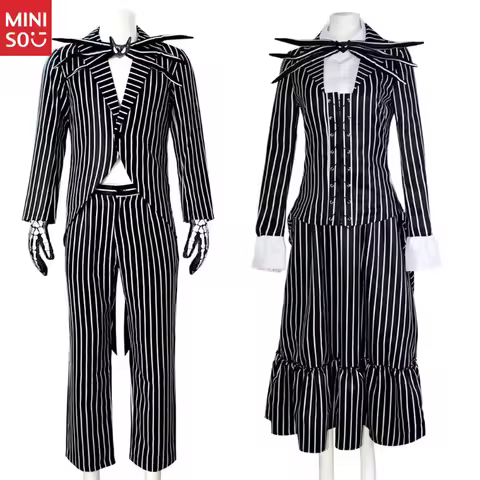 Miniso Nightmare Before Christmas Costume, Jack Skellington Cosplay, Stage Suit