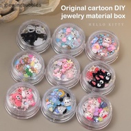 Glowingbubbles A Box 3D Cartoon Nail Ch Kawaii Kuromi Hello Kitty DIY Crafts Woman Manicure Art Deco