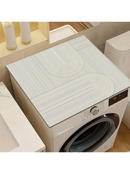 2000g/Sqm Silicone Anti-Slip Quick-Drying Washer Dryer Mat, 2.5mm Thick Striped Print For Washing Ma