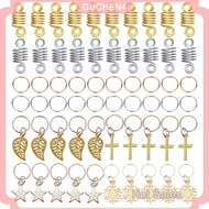 GUCHEN4🎀 60-170pcs tóc Braid dreadlock hạt còng Clip Braid xoắn ốc bện tóc mở rộng cho các phụ kiện