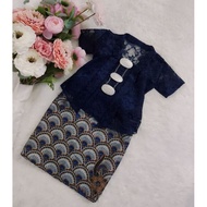 Navy Blue Colour Kebaya Kids Newborn - 4Y, Kebaya Budak, Baju Raya Budak 2025