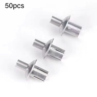 Isi 50 Paku Rivet Palu Aluminium Flat Round Drive Hummer Rivet 5x7mm