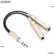 ZELTH Breakout Splitter Cable, Male to 2 Female Electric Box Bass 6.35mm Male to 2 6.35mm Female, Y 