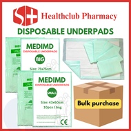Disposable Underpad 1 Carton 43x60cm/75x75cm EXP 4/2029 (MEDIMD)