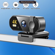 BEAUTYSTARTING 4K HD USB Plug PlayWebcam for Laptop & Desktop Auto-Focus Streaming Camera for Online