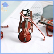 MCHY&gt; 1/12 Dollhouse Mini Musical Instrument Model Classical Guitar Violin For Doll new