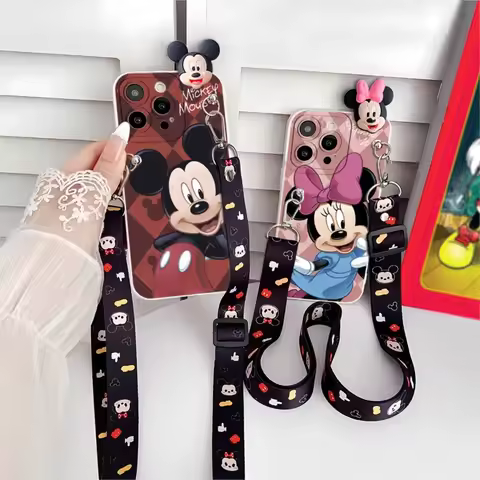 For iPhone 17ProMax 12 13 Mini 6/6Plus 7/7Plus 8/8Plus X/XS/XR/XSMAX SE2/SE3 Disney's Mickey Minnie 