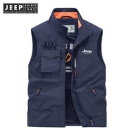 jeep spirit 1941 estd Mens Multi Bag Vest Youth Outdoor Leisure Sports Tank Top Mens Leisure Sports