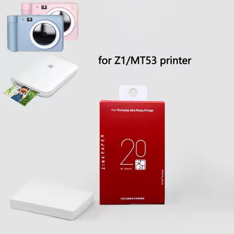 HPRT MT53 or HPRT Z1 Specific Photo Paper 2x3 Inch Sticky-Backed Original Photo Paper for M53/Z1 Pri