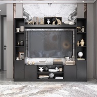 81.1'' Modern Wall Unit 4-door Tv Stand With 4 Cabinets & Open Shelves, Media Console Entertainment 