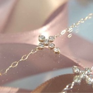 日本製 15分真鑽 18k 白k金/黃k金 小十字架項鍊 cross情人節