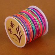 50เมตร24สีเชือกไนล่อนถักจีน Macrame Knot สร้อยข้อมือสายถัก DIY Tassels ลูกปัด Shamballa สตริงด้าย