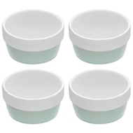 【KitchenCraft】陶製布丁烤杯4入(復古藍)  |  點心烤模