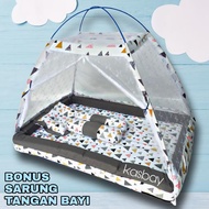 Kasur Bayi Kelambu 1 Set Terbaru 2023 Lengkap Bonus Sarung Tangan Kaki Bayi Bantal Guling Bayi Baru 