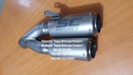 Knalpot 2in1 dual silencer & midpipe titanium SC Project Italy BMW R9T