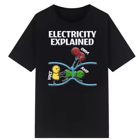 Ohm's Law Ohm Electronic T Shirt Novelty Electrical Engineer Graphic Tee Women Men Boy Classic Shirt