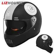 LIZHOUMIL Motorcycle Full Face Helmet Lightweight Ventilation Dual Visor Sun Shield Winter Warm Helm