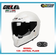 GILLE ASTRAL Plain Color Full Face Dual Visor with Intercom Motorcycle Helmet