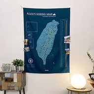 台灣百岳地圖-你的專屬地圖(布)。峰礦藍(客製化禮物)