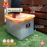 BUNTON Shinpo Container REAL SIP 143 CB 70 Liter Transparent Plastic Multipurpose Storage Box Strong