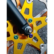 TC4 / GR5 100% Titanium Alloy M8*20MM M8*25MM Brake Disc Screw Hub Sprocket Footrest Y15 LC135 RS150