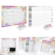 Wall OFBK Calendar Year Planner 2024 In Poster Size 14 Months-Landscape Format-Yea