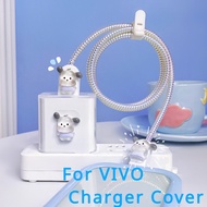 For Vivo Cute Dog Cartoon Charger Cover Soft Clear TPU Charger Protector for Android Type C for Vivo 10w/18w/33w/44w/66w/80w/120w charger