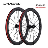 LP Litepro AERO Ultra Light Wheels 40MM Rim For Folding Bicycle 20 inch Wheel Set 406 451 Disc Brake