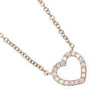 Tiffany & Co. Metro Heart 18k 玫瑰金鑽石項鍊，約 2 克，女士 [二手]