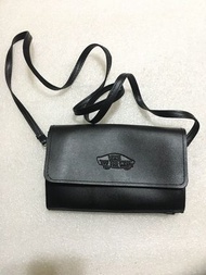 日本mini雜誌附贈附錄 VANS 黑色 是錢包 也是有個性的肩背包 小物包 側背包 斜背包（合成皮）