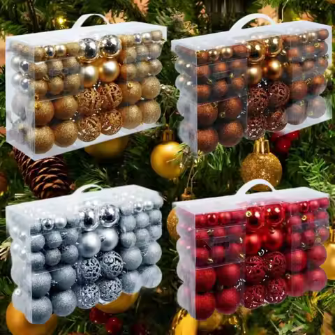 100pcs Christmas Decor Baubles Tree Xmas Balls Party Wedding Ornament Party Supplies Xmas Ornament B