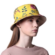 [LSC] Women Funky Floral Plant Rainforest Print Canvas Bucket Hat Ladies Leaf Cotton Bush Fisherman 