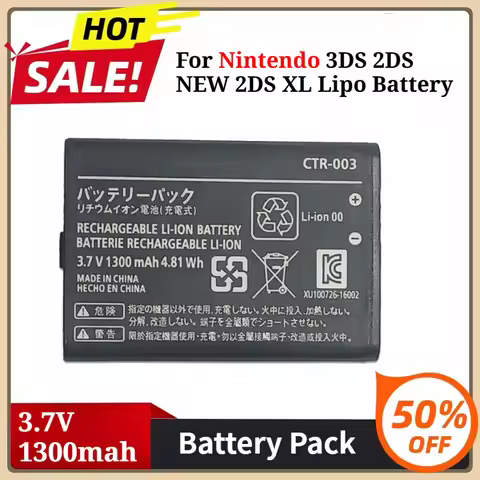 CTR-003 Battery for Nintendo N3DS Gamepad Controller New 3DS for Nintendo 3DS 2DS NEW 2DS XL Lipo Ba