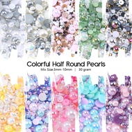 Mix Resin Rhinestone Pearls for Clothing Decorations Glitter Nail Gems Glue on Flatback Crystal Pear