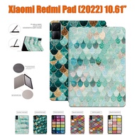 For Xiaomi Redmi Pad (2022) 10.61" VHU4254IN 5G High Quality Tablet Protective Case Fashion Fancy Color Lattice Series Flip Leather Casing Stand Cover