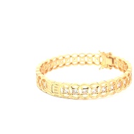 Vòng tay nữ 3 đồng tiền Vòng tay nữ UHA lắc tay bền màu thiết kế cao cấp sáng lấp lánh V511