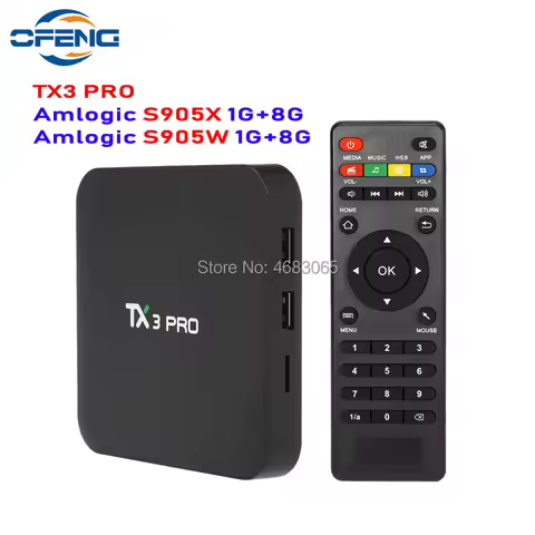 Smart TV box TX3 pro, Amlogic s905w, Android, 4K, quad core, 1 go DDR3, 8 go Rom, 2.4G, WiFi, media 