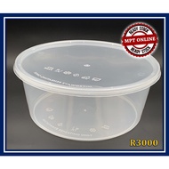 R3000 Round Disposable Plastic Food Container 3000ml Tupperware Plastik Bulat /Bekas Bulat / Bekas K