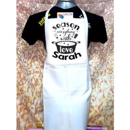 CUSTOMISED APRON/PERSONALISED  Name Apron/ Gifts for chef/Baker/Kitchenn Cooking Apron/Custom Text/L