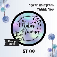 THANK YOU HOLOGRAM ROUND LABEL STICKER ST 09
