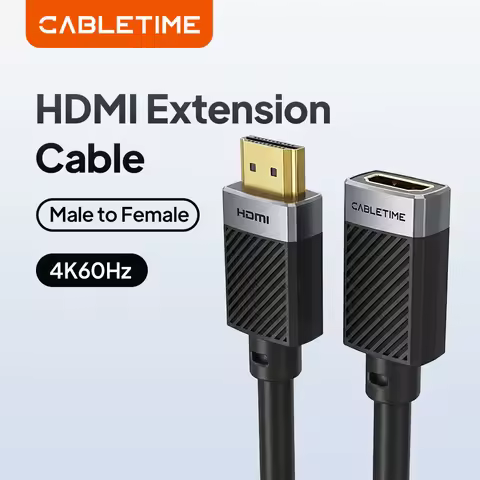CABLETIME 4K HDMI to HDMI Extension Cable 48Gbps High Speed 4K60Hz HDMI-compatible Cable for Switch 