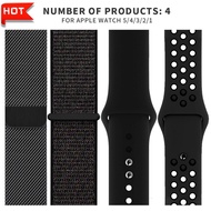 <YZ>4 PCS Strap For AP PLE Watch Ultra Series 8 7 6 se5 4 3 2 Milanese Silicone Wriststrap for I-WAT