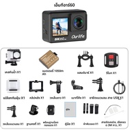 Ourlife 5K30FPS กล้องแอคชั่นแคมเมรา IPS Touch LCD EIS 170 °   DVR 30M รีโมทคอนโทรลกันน้ํา 5X ซูมหมวก