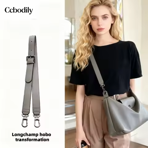Adjustable Bag Strap Replacement Genuine Leather Crossbody Shoulder Strap Extender for Longchamp Hob