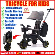 Kids Tricycle Grey| Compact foldable Tricycle | Tricycle | Light weight foldable tricycle | Doona Inspired Trike Bicycle