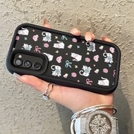 HP Phone Case For Samsung S24 FE S20 FE Samsung S21 FE Case Cartoon Kitten Icon Softcase Silicone Ph