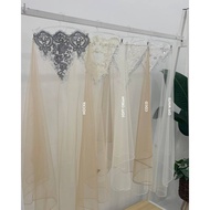 VEIL SCARLET HALFMOON | Veil | Veil Nikah | Veil Kahwin | Veil Pengantin | Veil Wedding | Majlis Ken