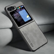 Luxury Sheepskin Leather Case Compatible For Samsung Galaxy Z Flip5 Soft Shockproof Back Cover For S